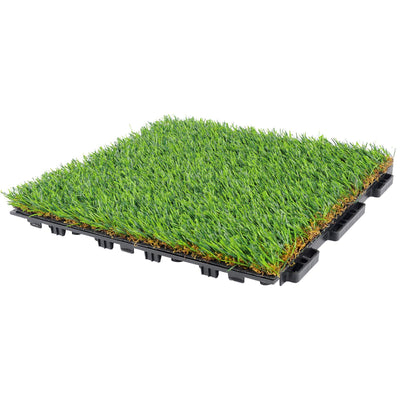 Artificial Grass Interlocking Tiles for Dog Rugs Size 1'X1' 1'' Piles Height 1 Pack