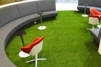 Application of artificial turf in commercial decoration