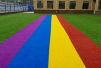 Colored artificial turf