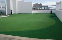 Three materials of artificial turf
