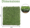 GOLDEN MOON Artificial Grass Turf Tiles with Interlocking System 1.57 in Height Fake Grass Carpet for Patio, Upgrade 1 x 1 FT 9 Pack Turf Grass for Dogs, Synthetic Grass Rug for Pets