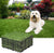 GOLDEN MOON Artificial Grass Turf Tiles with Interlocking System 1.57 in Height Fake Grass Carpet for Patio, Upgrade 1 x 1 FT 9 Pack Turf Grass for Dogs, Synthetic Grass Rug for Pets