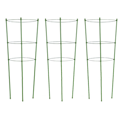 18 inch Plant Support Cages with Adjustable Rings 3 Pack