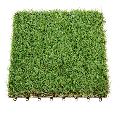 Artificial Grass Interlocking Tiles for Dog Rugs Size 1'X1' 1.5'' Piles Height 1 Pack
