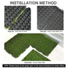 6 Pack 1'X1' Artificial Grass Upgrade Interlocking Grass Tiles- Synthetic Square Grass For Dogs