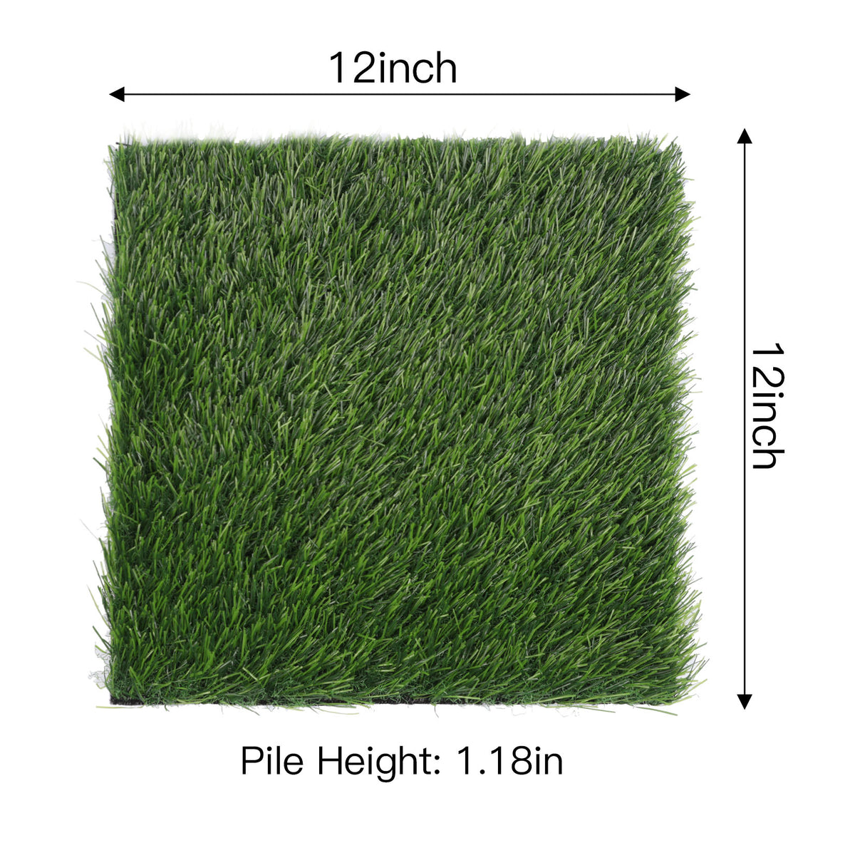 Artificial Grass Turf Patch  1' x 1' Fake Grass Square Mat for DIY Decor Indoor Outdoor